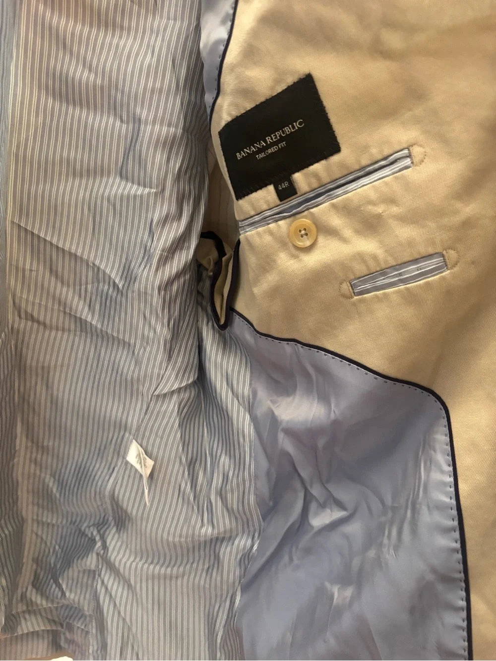 Men's Tan Blazer Jacket banana republic